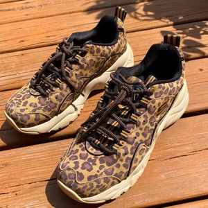 Sketchers D’Lites Leopard Sneaker